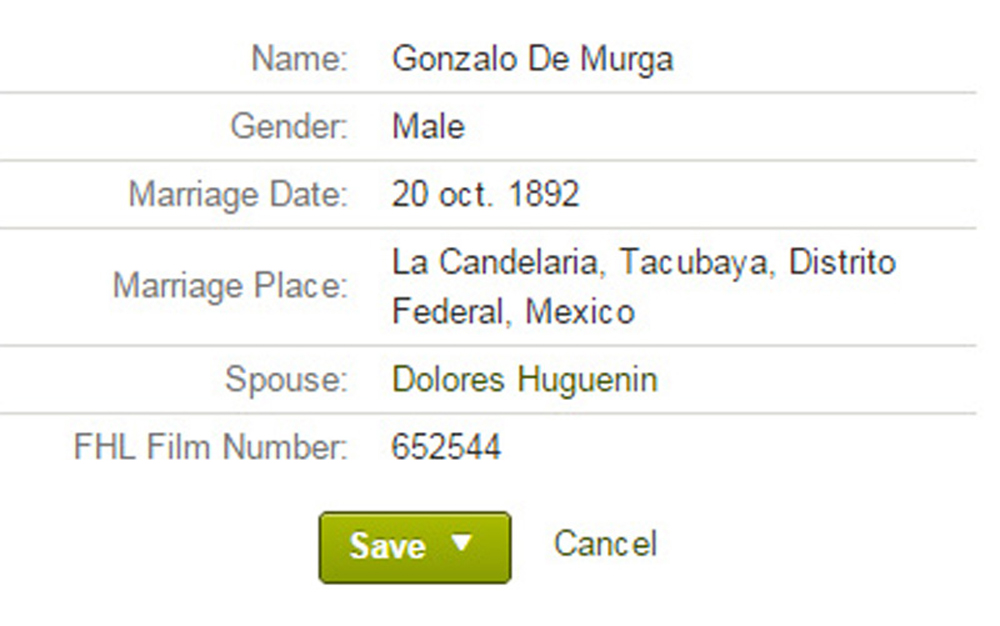 Gonzalo de Murga marriage
