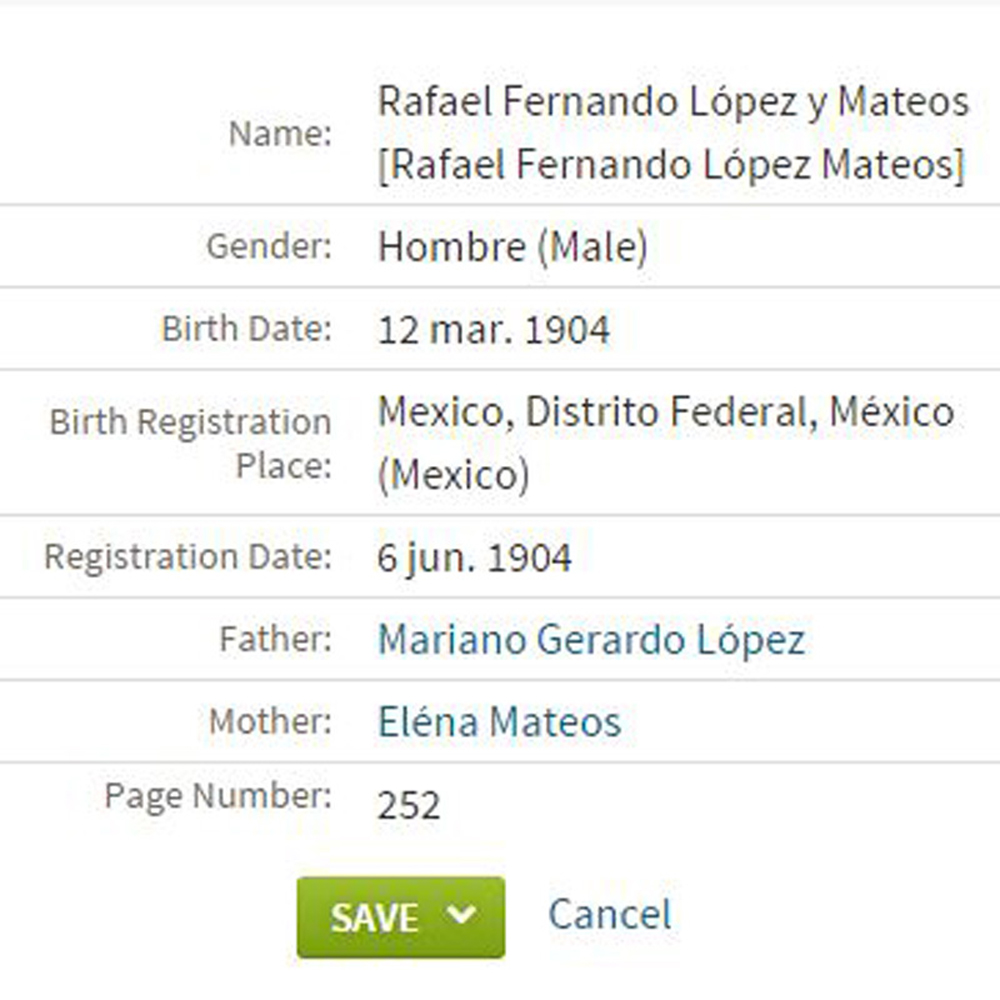 Birth of son Rafael 1904
