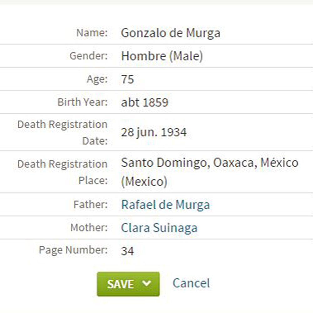 Death of Gonzalo de Murga 1934