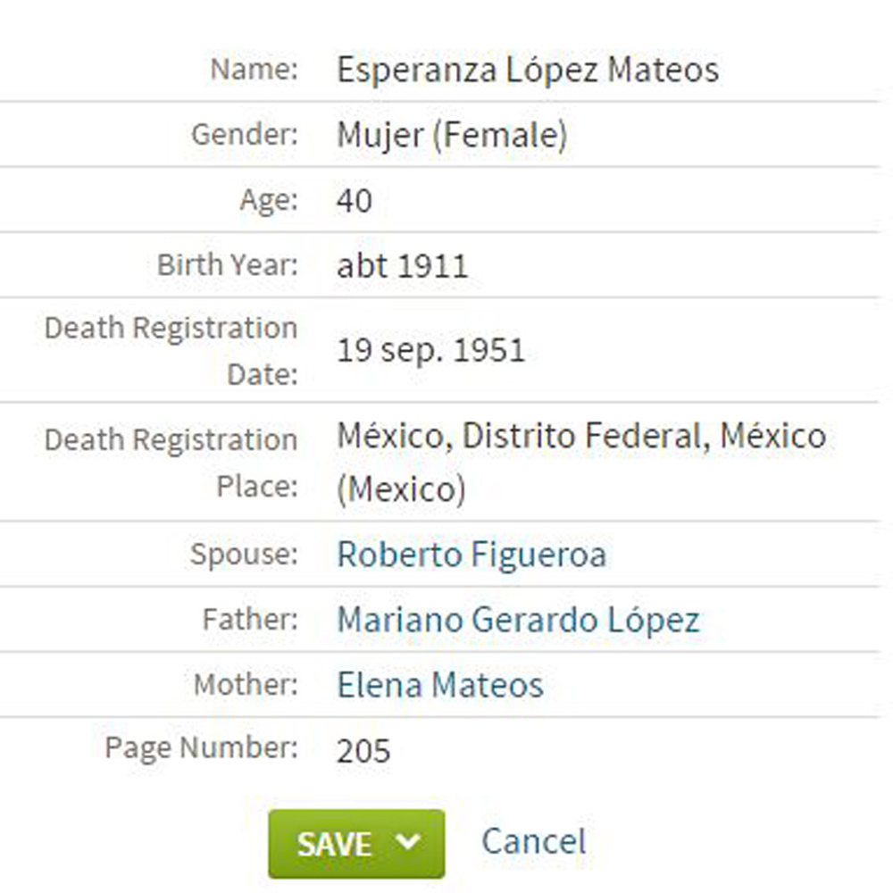 Death of Esperanza 1951