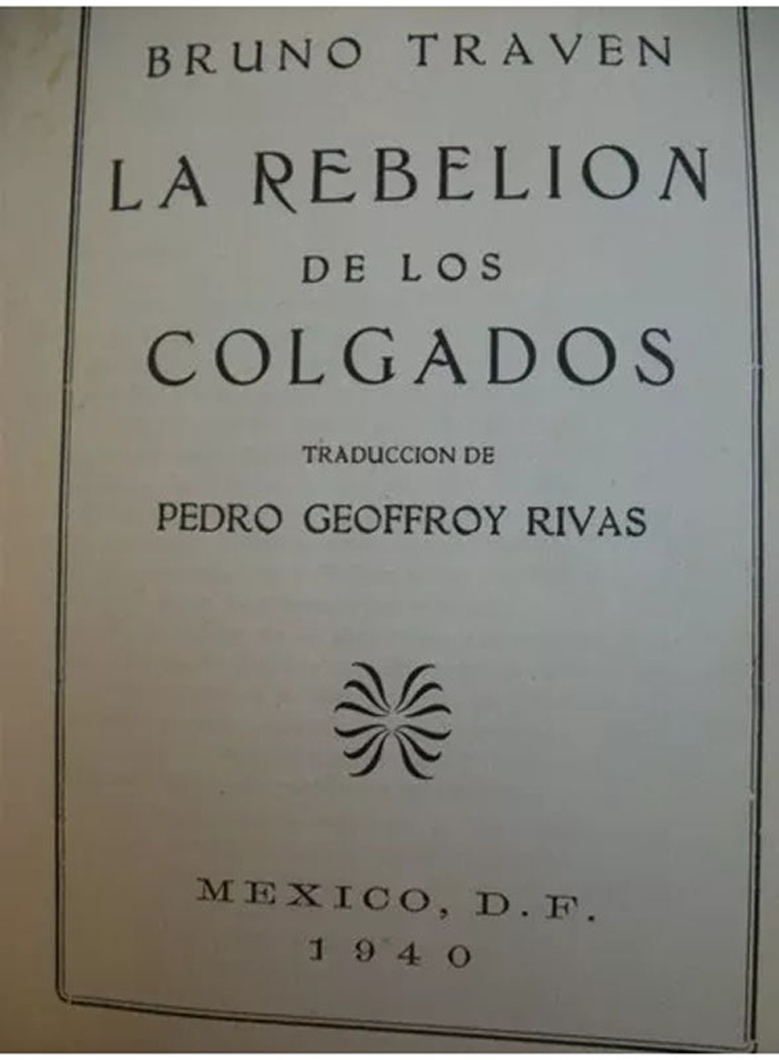 title page for La Rebelion de los Colgados 1938