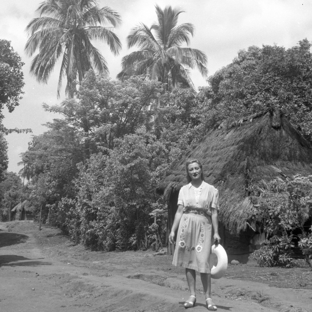 Esperanza Lopez Mateos standing on a dirt road in Southern Mexico
