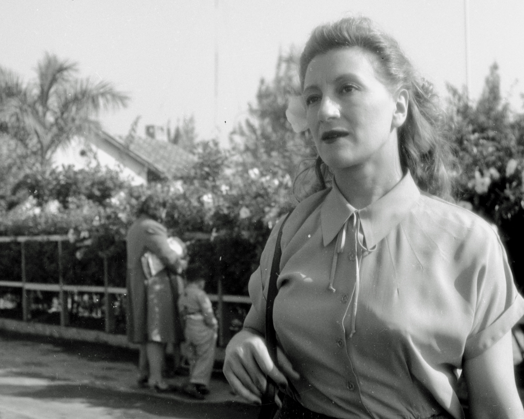 Esperanza Lopez Mateos in hunting group in Southern Mexico