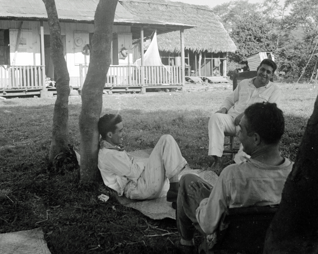 Resting outside on grass after eating