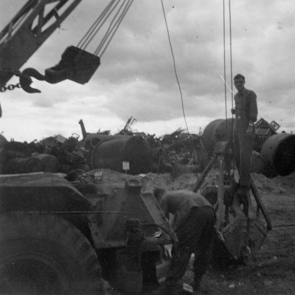 Henry Schnautz photo of ww2 scrap